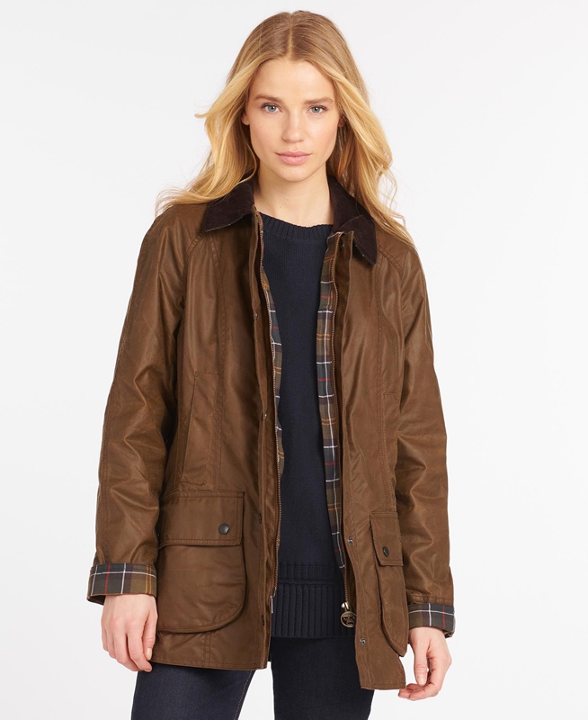 Barbour Beadnell® Gewachste Jacke Damen Braun | JTZYXR-537