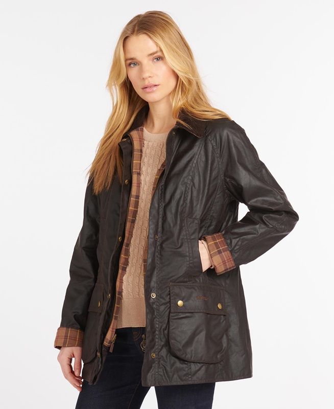 Barbour Beadnell® Gewachste Jacke Damen Braun | XVLIZC-679