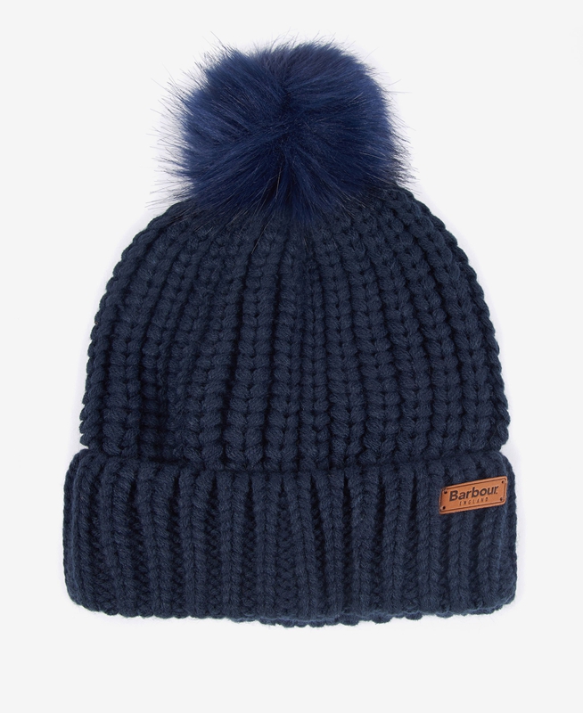 Barbour Beanie Saltburn Hüte Damen Blau | OQVCFY-731