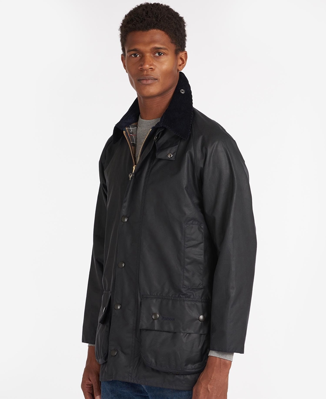 Barbour Beaufort® Gewachste Jacke Herren Schwarz | IPCZYS-064