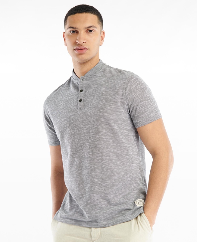 Barbour Belgrave Sport Neck T-shirts Herren Grau | KGNSVB-280