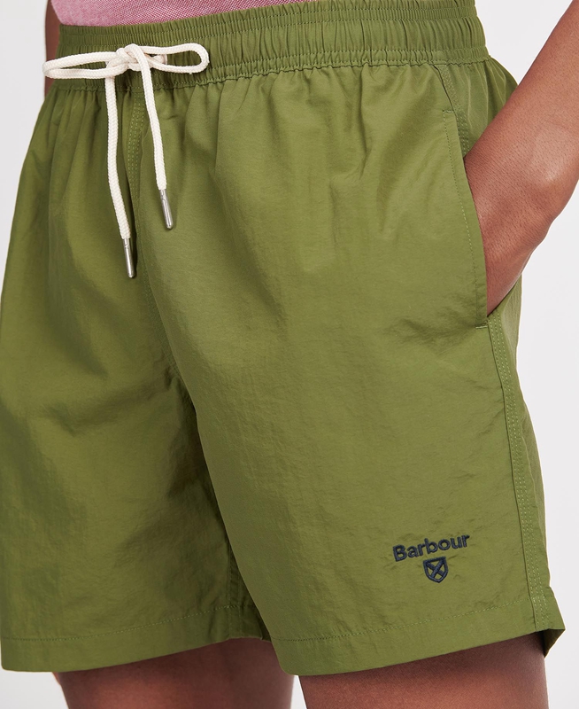 Barbour Essential Logo 5'' Swim Hose Herren Olivgrün | PAWLFM-594