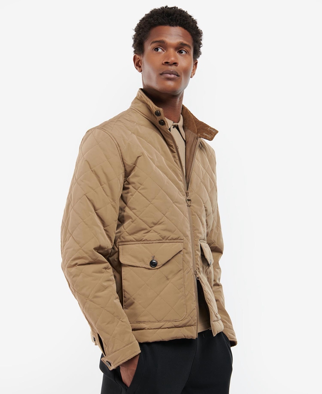 Barbour Hitchen Steppjacke Herren Beige | CEJTAK-834