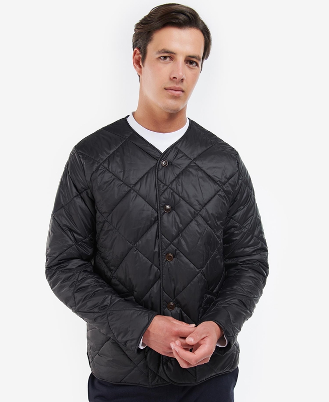 Barbour Liddesdale Cardigan Steppjacke Herren Schwarz | JOHTAC-038