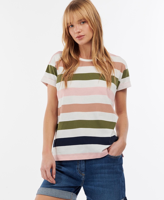 Barbour Lyndale Top T-shirts Damen Mehrfarbig | GWMNIF-260