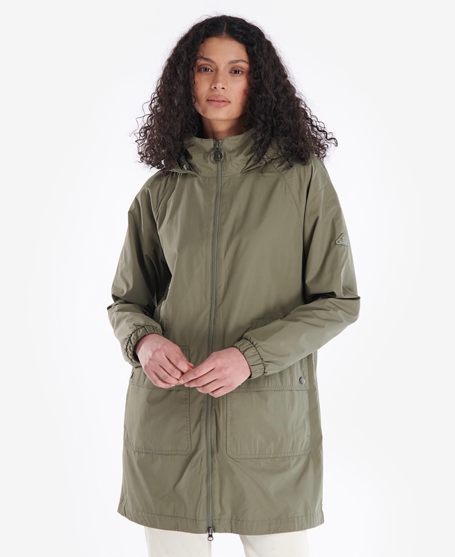 Barbour Sea Daisy Showerproof Freizeitjacken Damen Olivgrün | HUSZJG-675