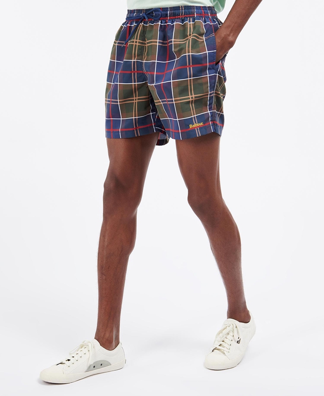 Barbour Tartan Swim Hose Herren Rot | GWXENO-510