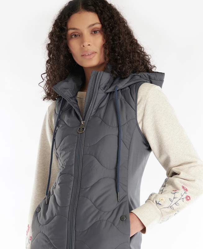 Barbour Thrift Quilted Sweatshirts Damen Grau | ZXSYNG-240