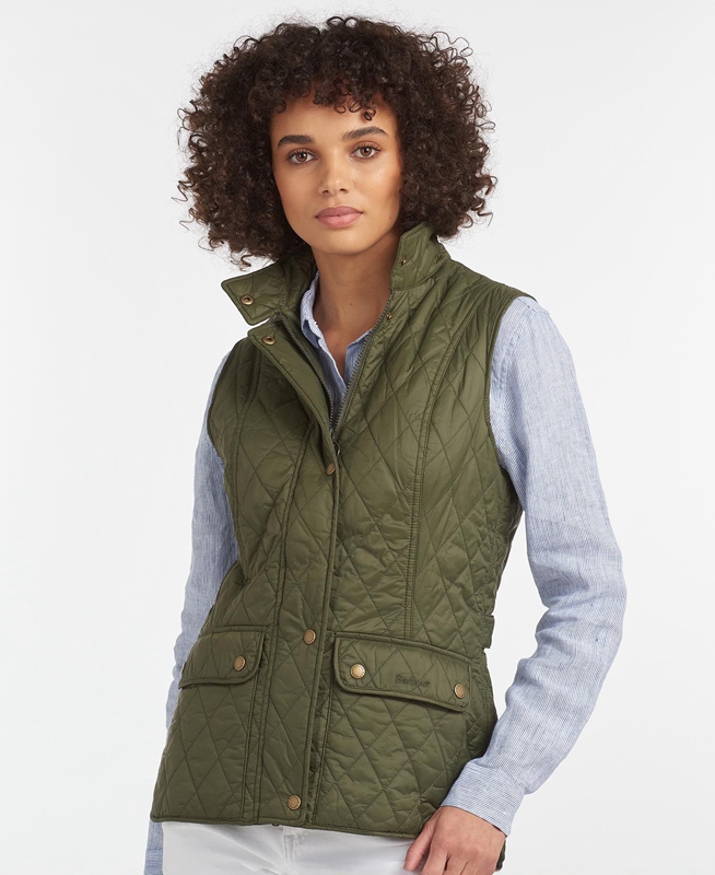 Barbour Weste Otterburn Weste Damen Olivgrün | JCZMOY-542