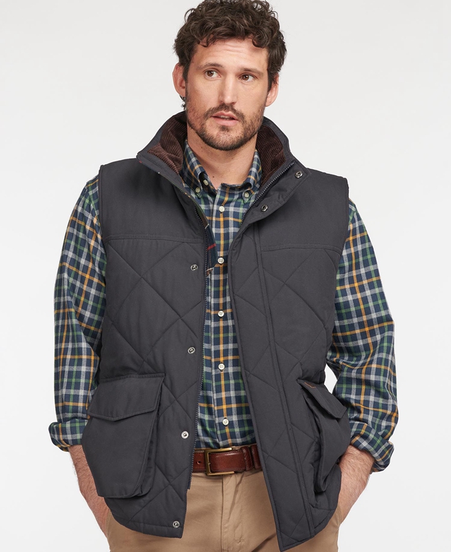 Barbour Winterdale Weste Herren Navy | MSQXVN-794