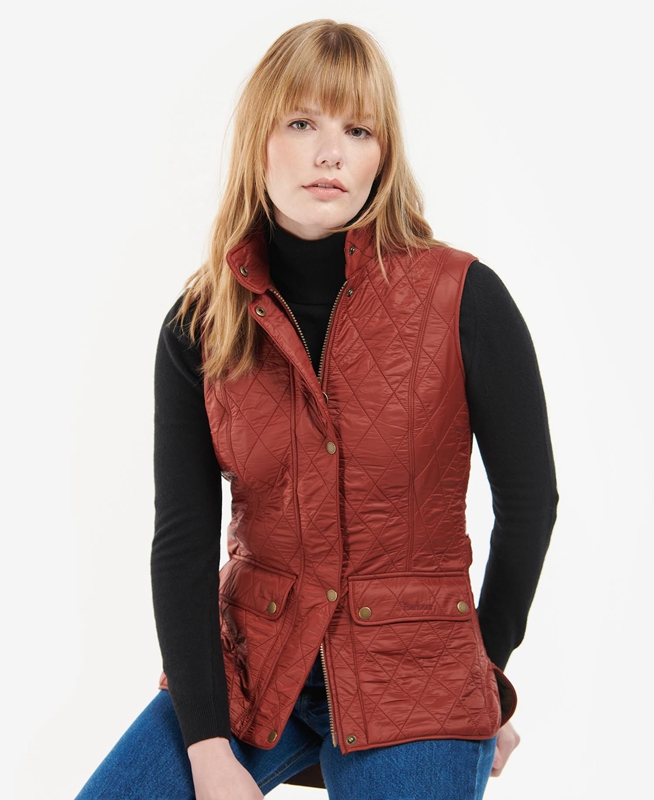 Barbour Wray Weste Damen Rot | JLQCVK-513