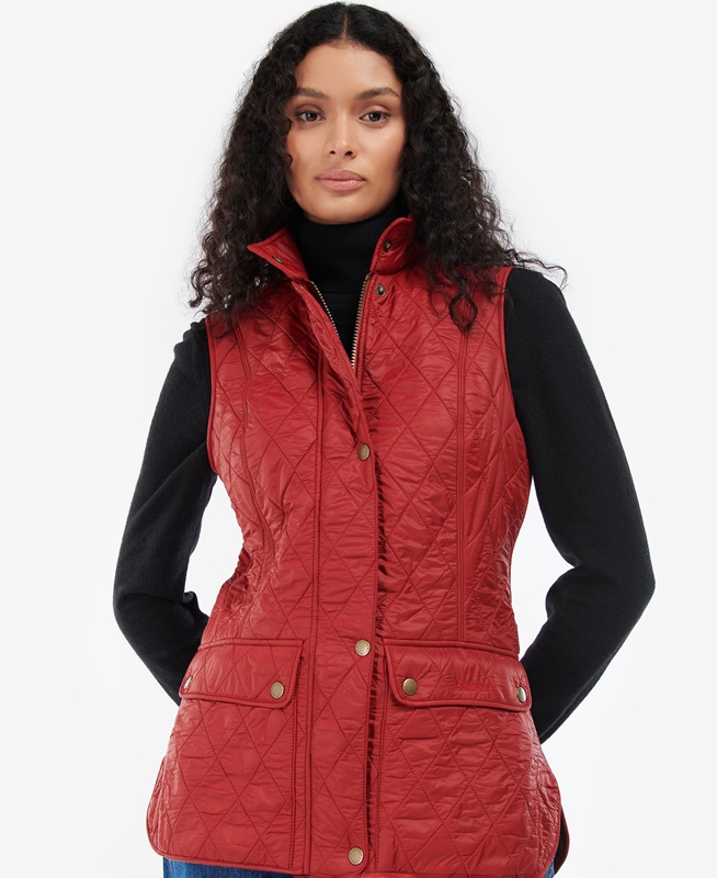 Barbour Wray Weste Damen Rot | SUXJCE-618