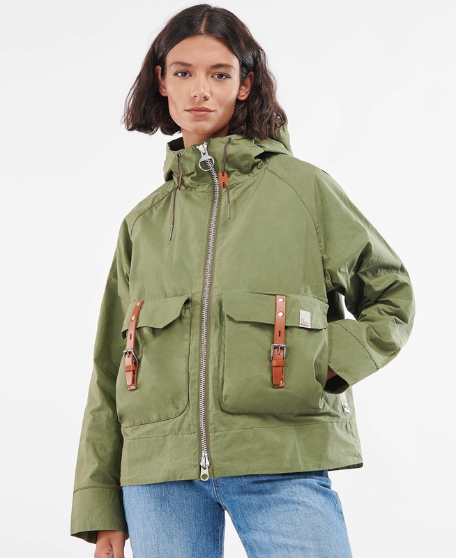 Barbour x Ally Capellino Tip Freizeitjacken Damen Grün | SDJGTK-015