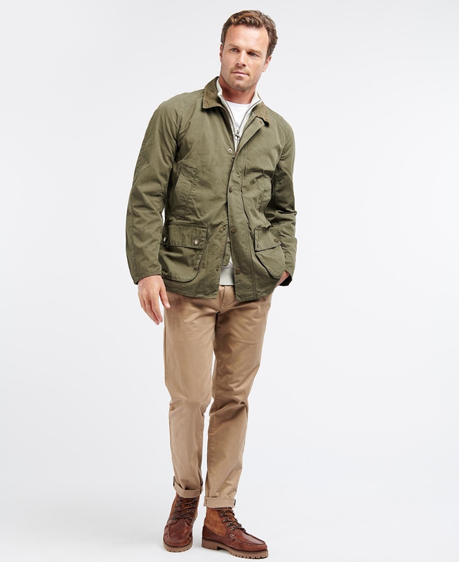 Barbour Ashby Freizeitjacken Herren Olivgrün | NLOGKQ-082