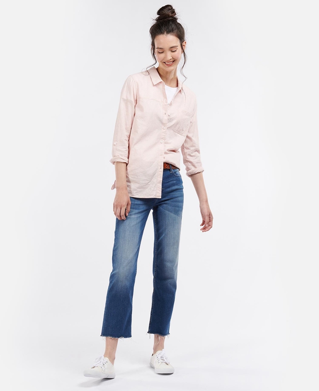 Barbour Beachfront Hemd Damen Rosa | WMCJNL-743