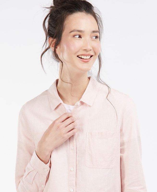 Barbour Beachfront Hemd Damen Rosa | WMCJNL-743