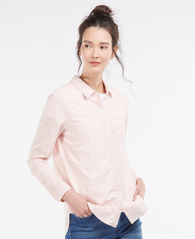 Barbour Beachfront Hemd Damen Rosa | WMCJNL-743