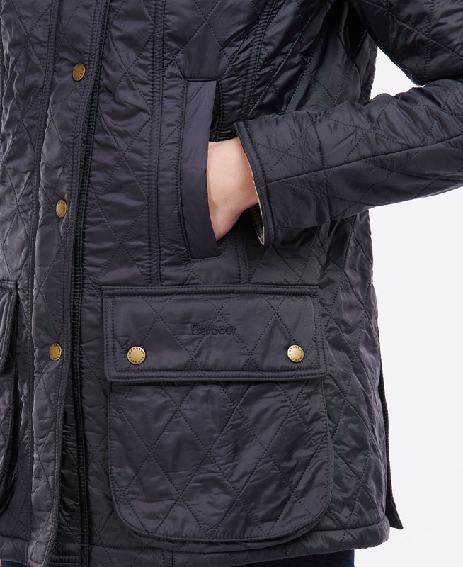 Barbour Beadnell Polarquilt Steppjacke Damen Navy | YHBPML-930