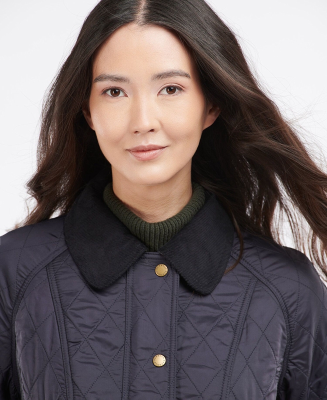 Barbour Beadnell Polarquilt Steppjacke Damen Navy | YHBPML-930