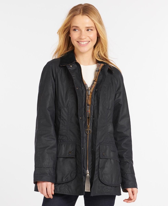 Barbour Beadnell® Gewachste Jacke Damen Navy | BMLWIS-692