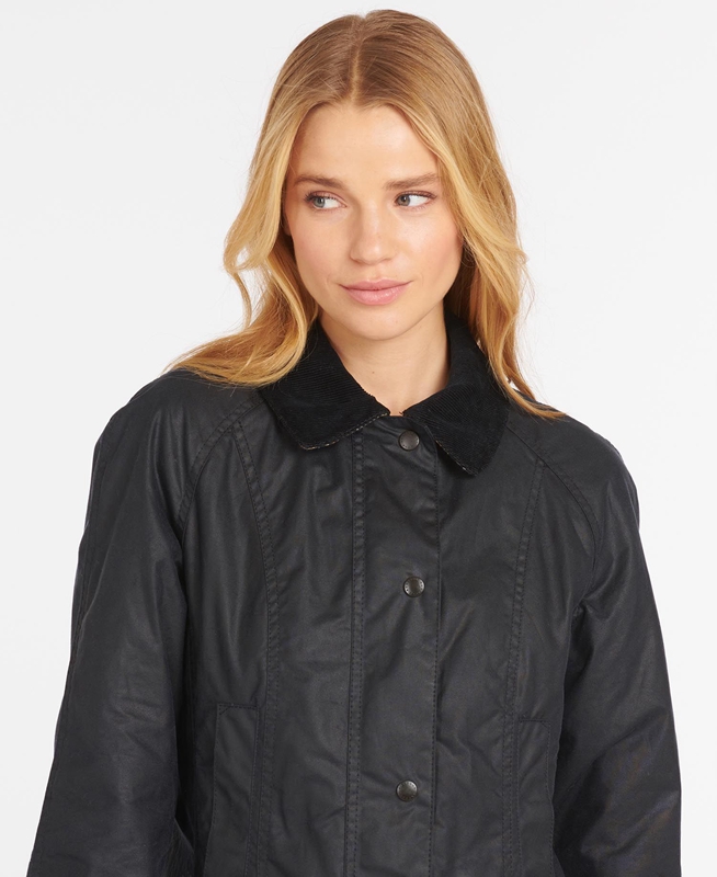 Barbour Beadnell® Gewachste Jacke Damen Navy | BMLWIS-692