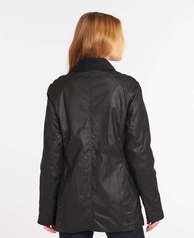 Barbour Beadnell® Gewachste Jacke Damen Schwarz | EOZCRH-213