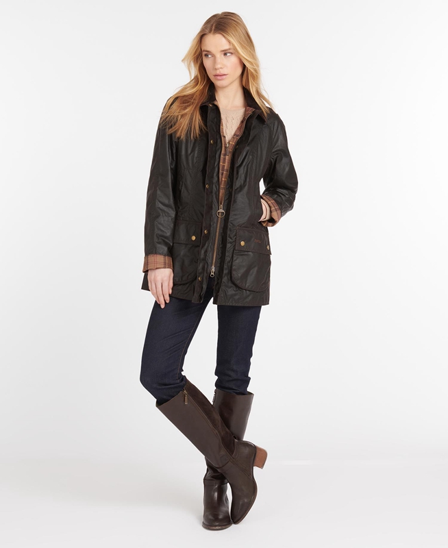 Barbour Beadnell® Gewachste Jacke Damen Braun | XVLIZC-679