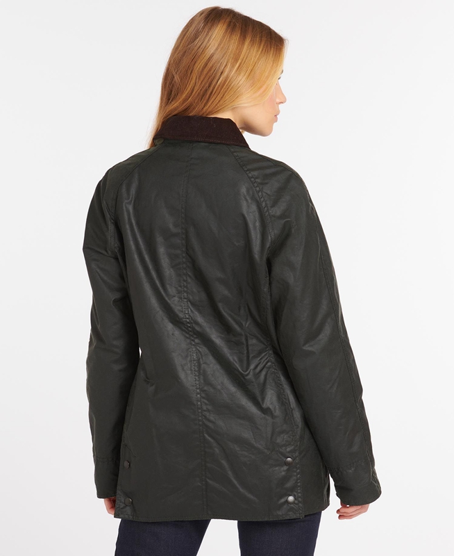 Barbour Beadnell® Gewachste Jacke Damen Schwarz | ZKQGFL-671