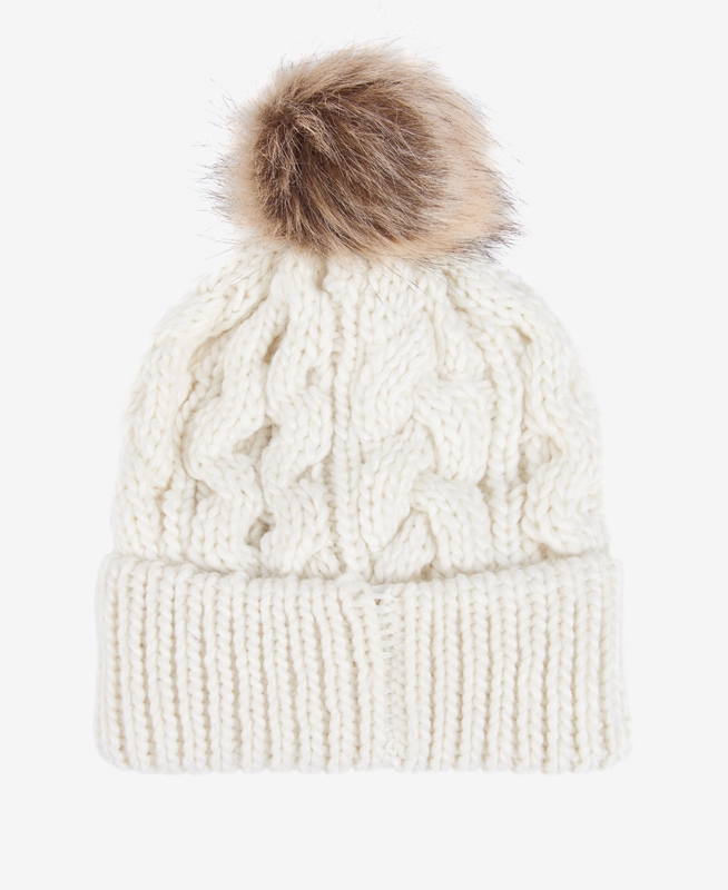 Barbour Beanie Penshaw Cable Hüte Damen Weiß | LUPQJB-216