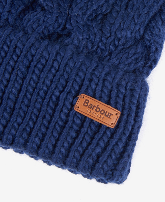 Barbour Beanie Penshaw Cable Hüte Damen Blau | LVXNZG-964