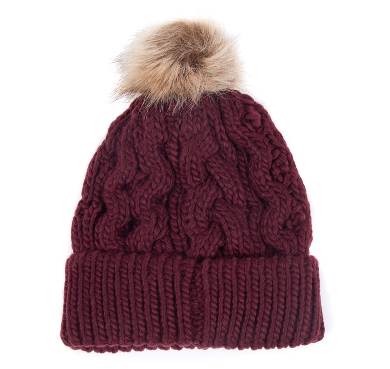 Barbour Beanie Penshaw Cable Hüte Damen Lila | MRZDEO-031