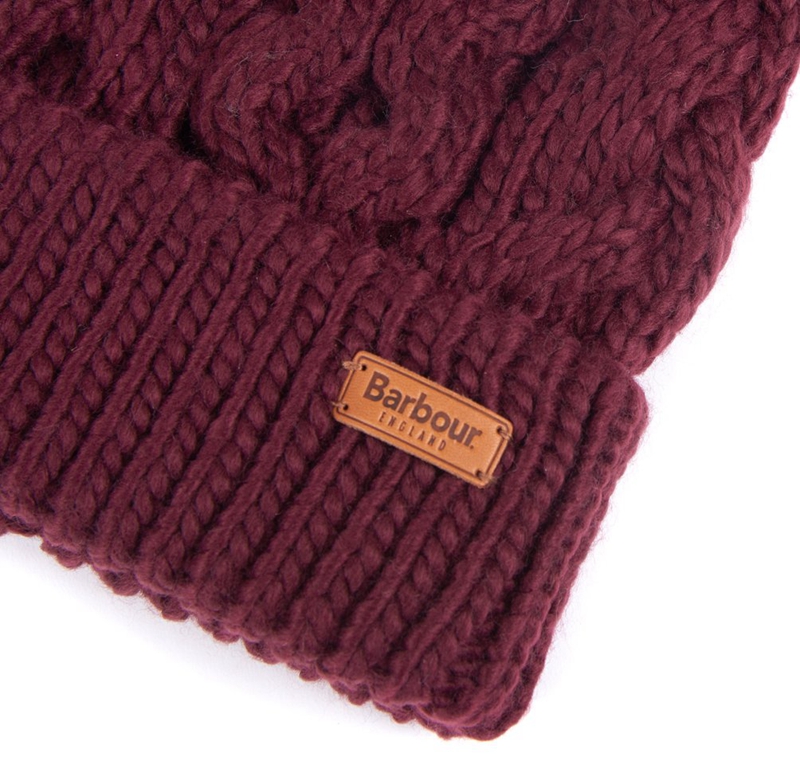 Barbour Beanie Penshaw Cable Hüte Damen Lila | MRZDEO-031