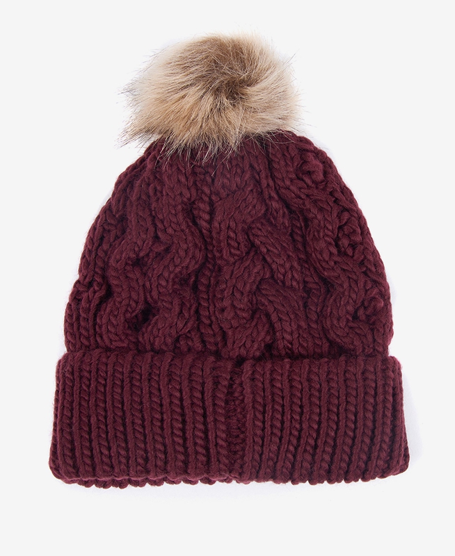 Barbour Beanie Penshaw Cable Hüte Damen Lila | MRZDEO-031