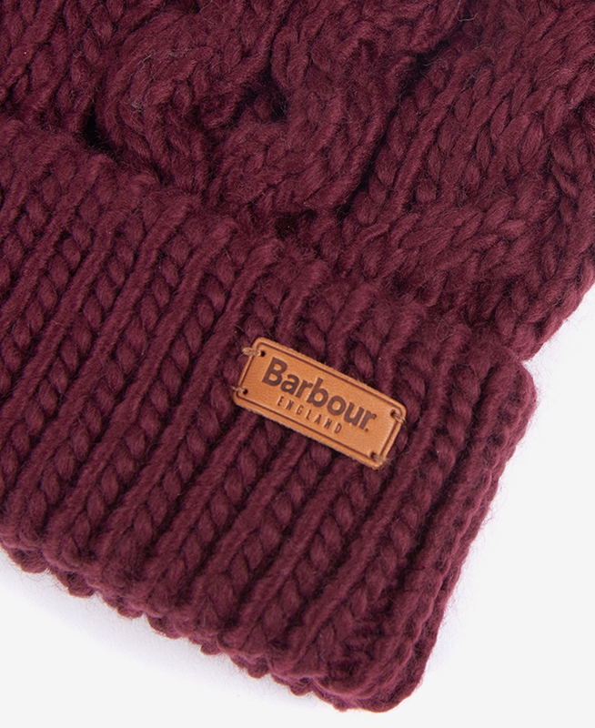 Barbour Beanie Penshaw Cable Hüte Damen Lila | MRZDEO-031