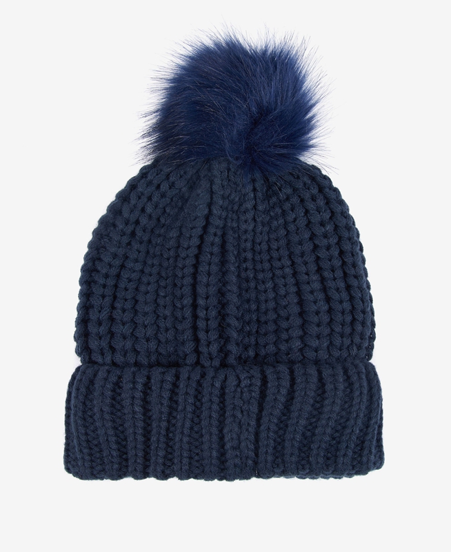 Barbour Beanie Saltburn Hüte Damen Blau | OQVCFY-731