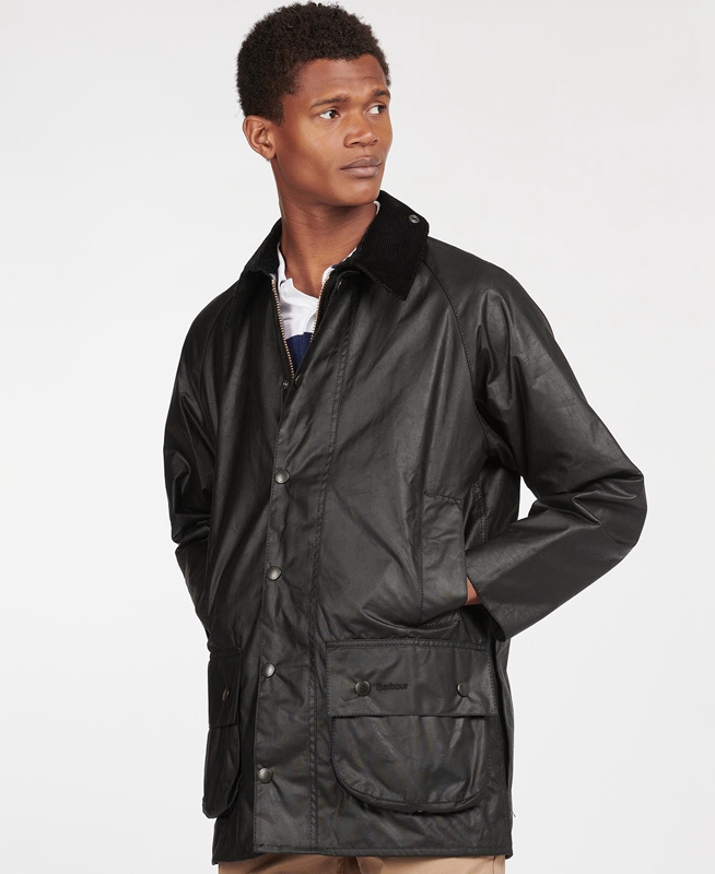 Barbour Beaufort® Gewachste Jacke Herren Schwarz | HCSVPL-705