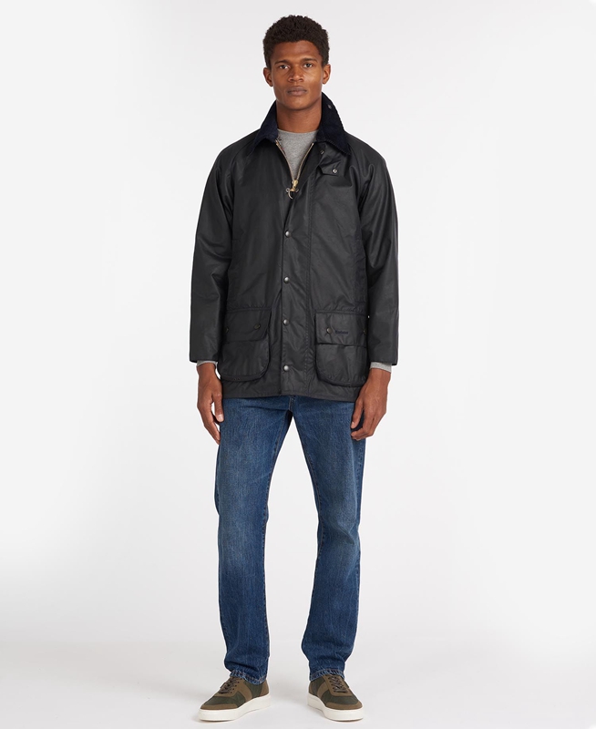 Barbour Beaufort® Gewachste Jacke Herren Schwarz | IPCZYS-064