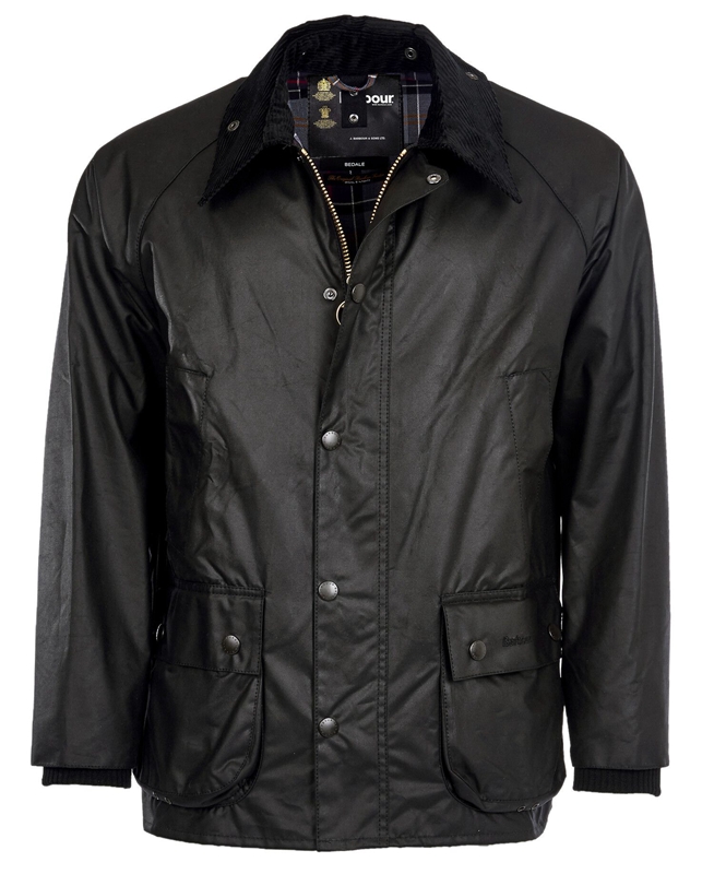 Barbour Bedale® Gewachste Jacke Herren Schwarz | FNDUTK-302