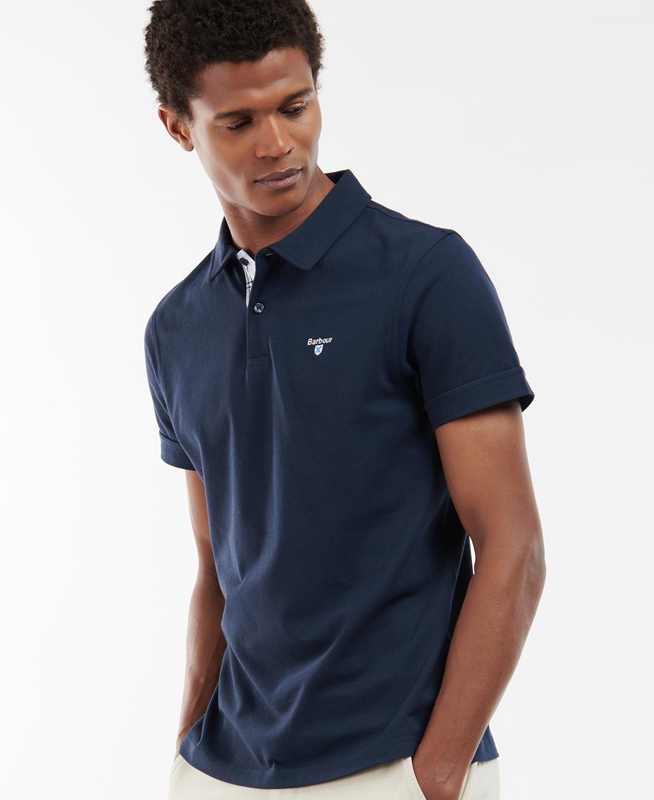 Barbour Birkhill Polo shirts Herren Navy | YVLHWB-156