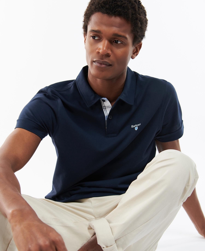 Barbour Birkhill Polo shirts Herren Navy | YVLHWB-156