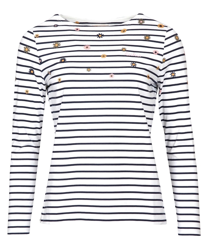 Barbour Bradley Print Top T-shirts Damen Mehrfarbig | IONSMR-510