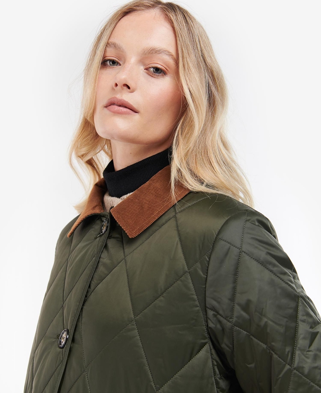 Barbour Bragar Steppjacke Damen Olivgrün | CZYBQH-563