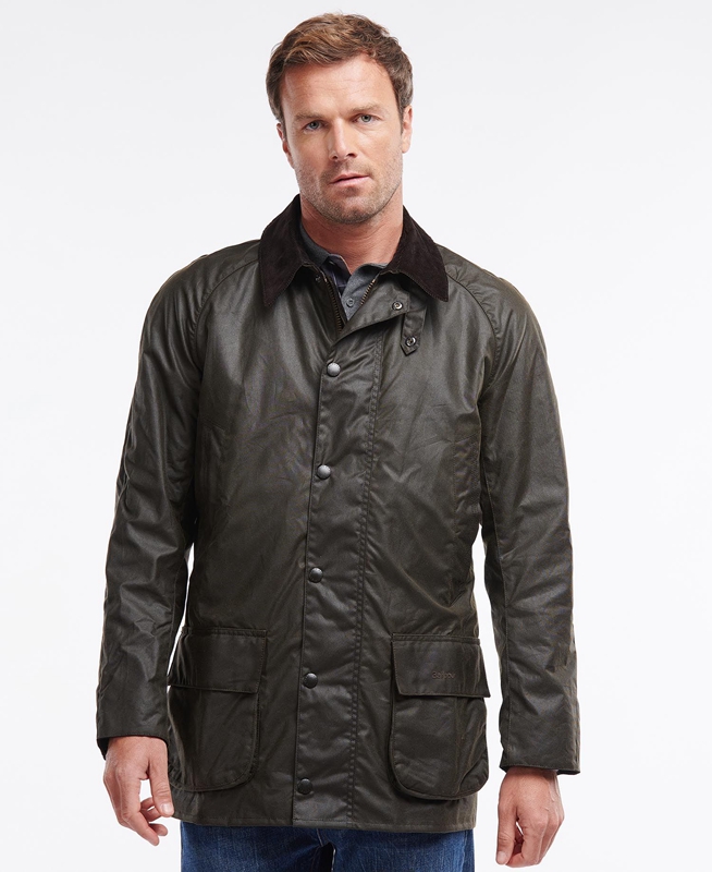 Barbour Bristol Gewachste Jacke Herren Olivgrün | ZSKUNL-849