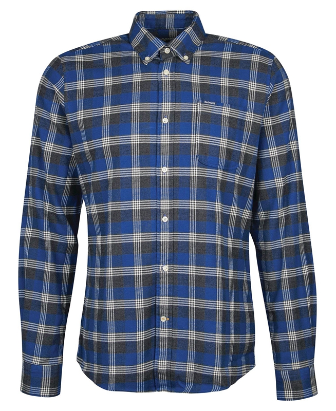 Barbour Brockwell Tailored Fit Hemd Herren Blau | SORULT-402