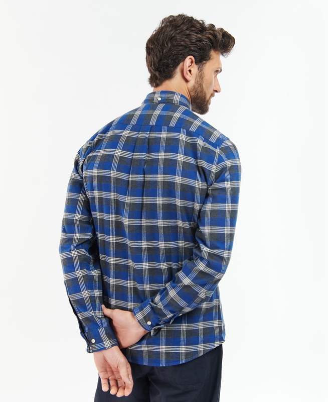 Barbour Brockwell Tailored Fit Hemd Herren Blau | SORULT-402