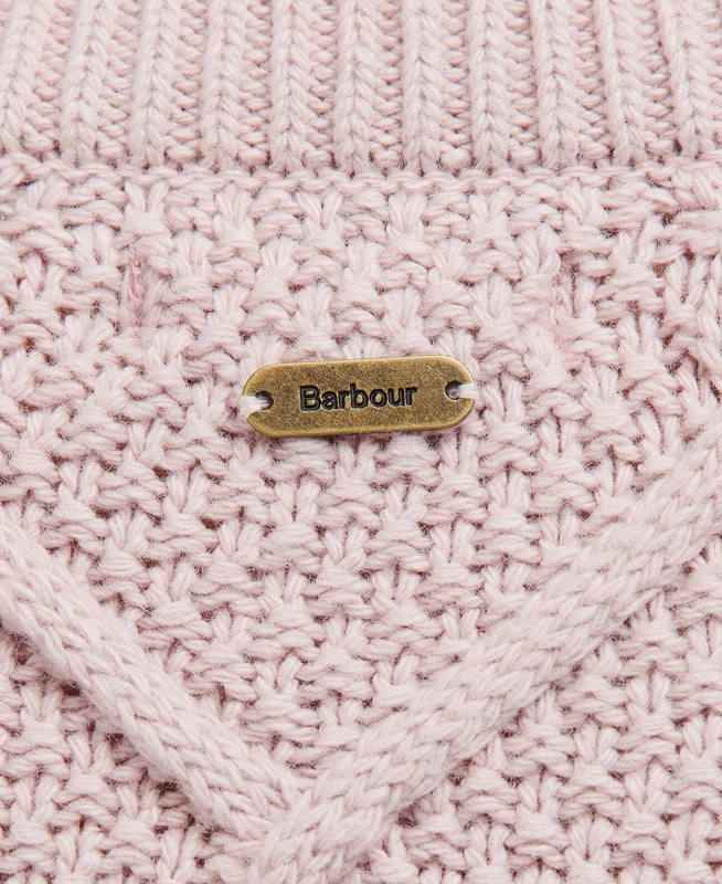 Barbour Burne Roll Neck Knit Pullover Damen Rosa | ZPJIAU-860