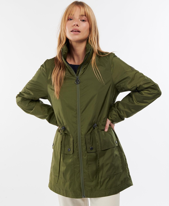 Barbour Campion Showerproof Freizeitjacken Damen Grün | RDXOQF-028