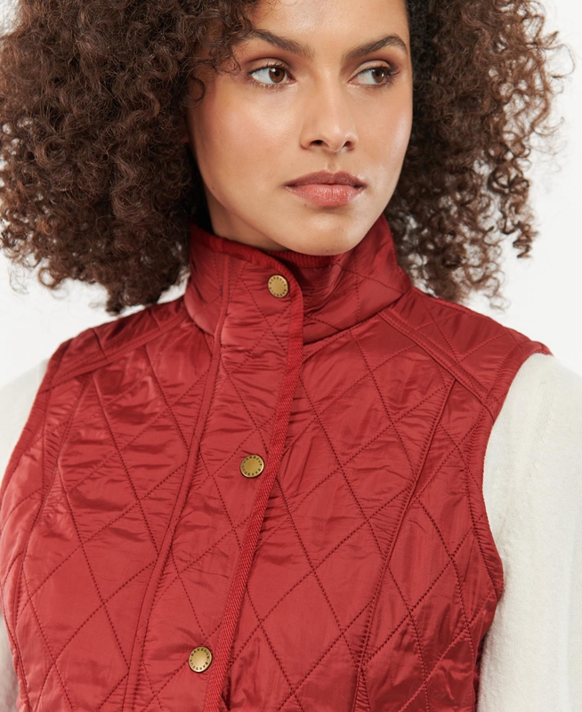 Barbour Cavalry Weste Damen Rot | BQXUEI-591