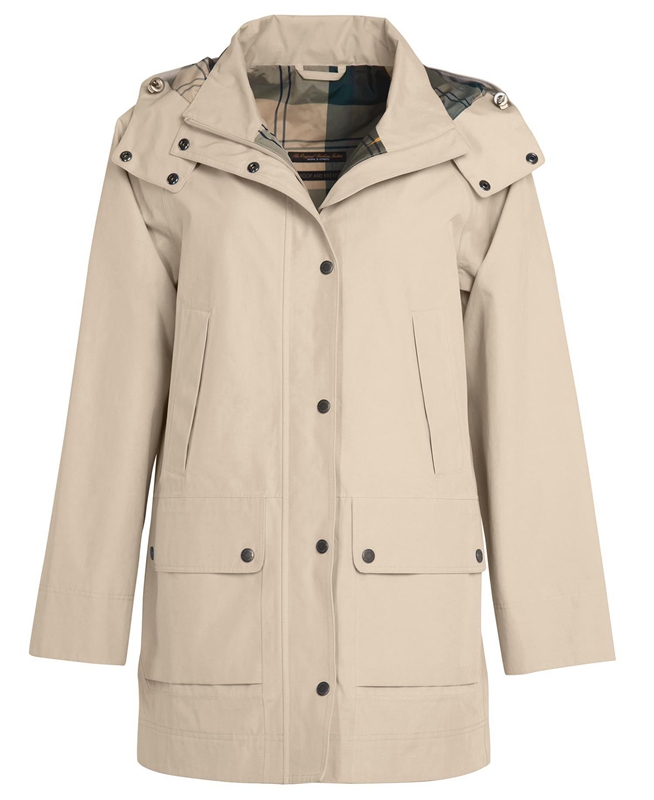 Barbour Clary Wasserdichte Jacke Damen Beige | HUSXCB-536