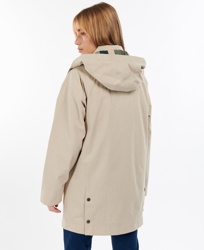 Barbour Clary Wasserdichte Jacke Damen Beige | HUSXCB-536